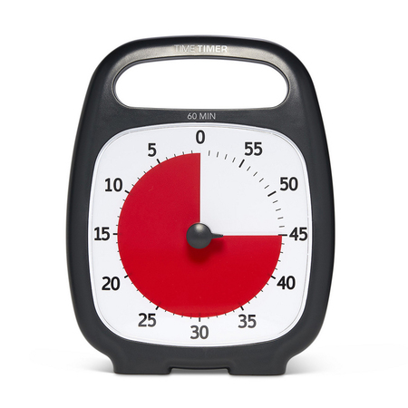 TIME TIMER Time Timer Plus®, 60 Minute, Black TTP7-W